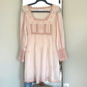 CJ Laing Pink Embroidered Dress